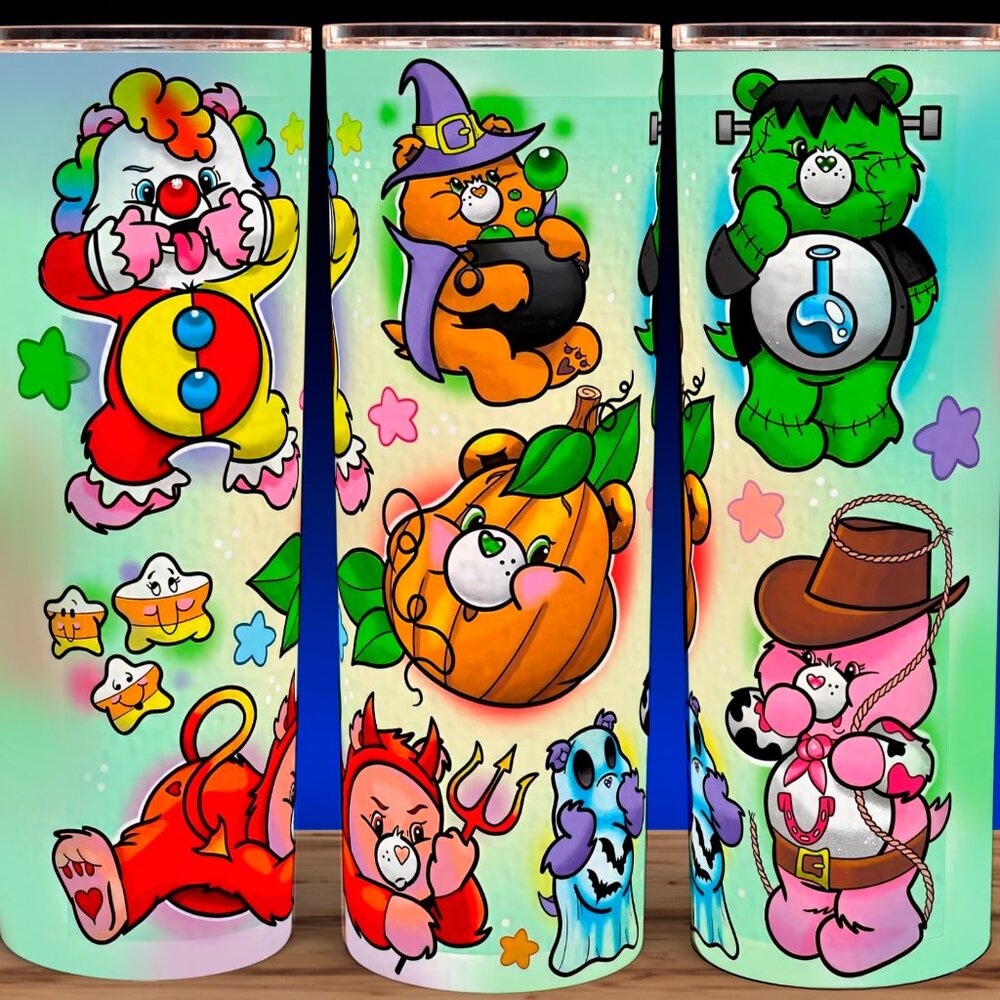 Care Bears Scare Bears Horror Halloween Cup Mug Tumbler